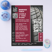 タイヤトレッドデザイン、タイヤ/タイヤ専門店 チラシ (シングル)