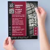 タイヤトレッドデザイン、タイヤ/タイヤ専門店 チラシ (手)