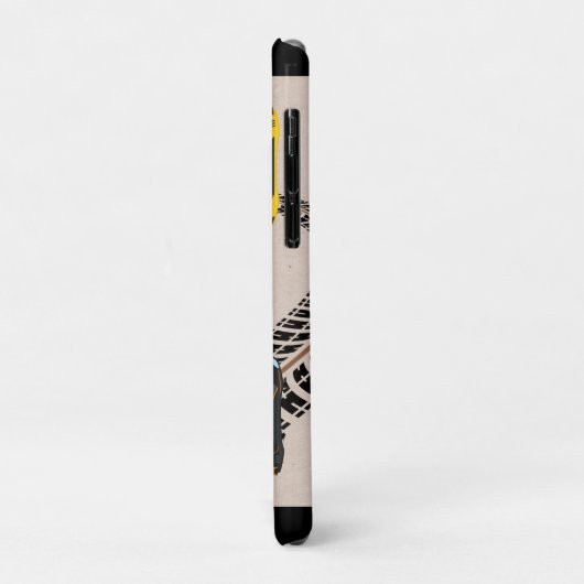 タイヤトレッドマーク付きレースカーパーソナライズされた Case-Mate iPhoneケース (裏面/左)