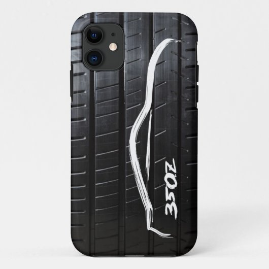 タイヤトレッド付き350Zブラシストローク Case-Mate iPhoneケース (裏面)