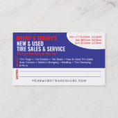 タイヤモダンサービスのカスタマイズ可能な名刺 名刺 (裏面)