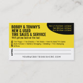 タイヤモダンサービスのカスタマイズ可能な名刺 名刺 (裏面)