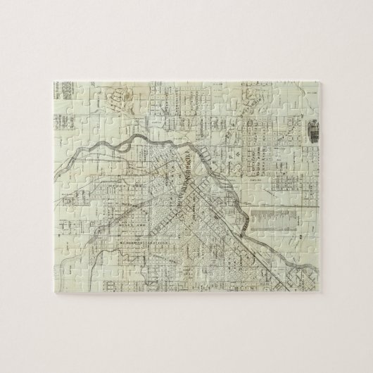 タイヤーズコロラド州デンバーの地図 ジグソーパズル (横)