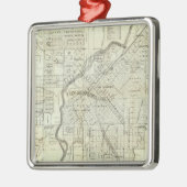 タイヤーズコロラド州デンバーの地図 メタルオーナメント (左)