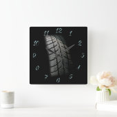 タイヤ中心 スクエア壁時計 (ホーム)