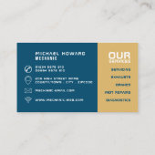 タイヤ交換、自動整備士&修理 名刺 (裏面)