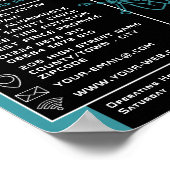 タイヤ修理ロゴ、タイヤ/タイヤ専門店の広告 ポスター (角)