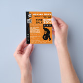 タイヤ修理人デザイン、タイヤ/タイヤ専門店 チラシ (手)