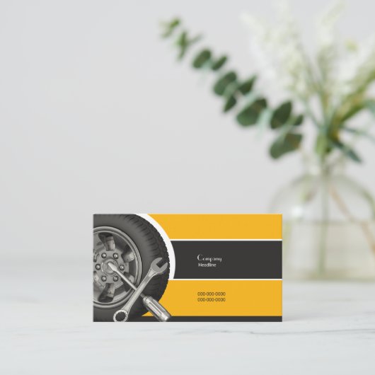 タイヤ修理 名刺 (スタンド正面)