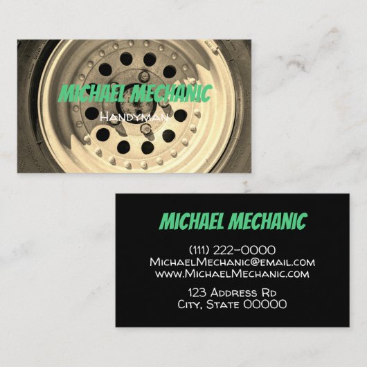 タイヤ写真用名刺 名刺 (正面/裏面)