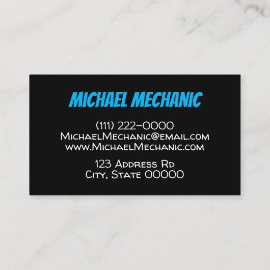 タイヤ写真用名刺 名刺 (裏面)