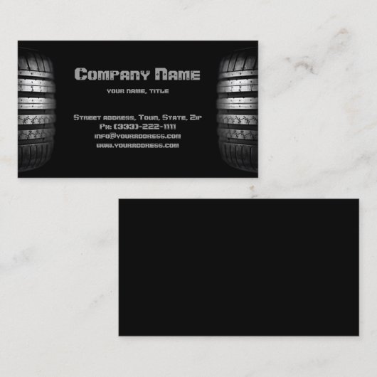タイヤ取り付け及びバランスサービスの名刺 名刺 (正面/裏面)