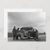 タイヤ問題との1936年に移住者 ポストカード (正面/裏面)