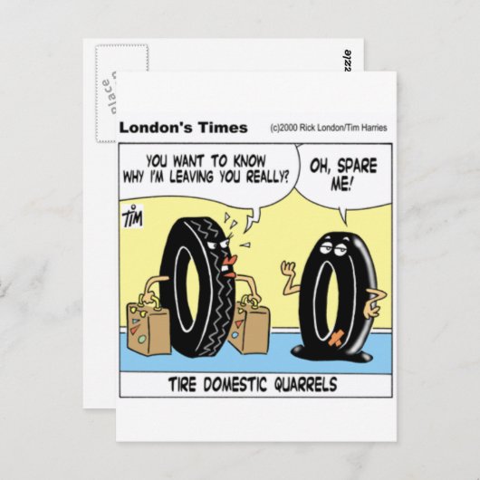 タイヤ国内問題おもしろいギフトTee収集品 ポストカード (正面/裏面)