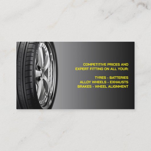 タイヤ自動修理名刺 名刺 (裏面)