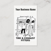タイヤ&エキゾーストフィッター漫画の名刺 名刺 (裏面)