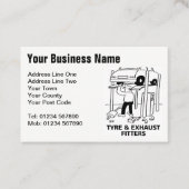 タイヤ&エキゾーストフィッター漫画の名刺 名刺 (正面)