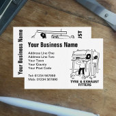 タイヤ&エキゾーストフィッター漫画の名刺 名刺