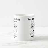 タイヤ&エキゾーストフィッター漫画マグカップ コーヒーマグカップ (中央)