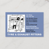 タイヤ&エキゾーストフィッター漫画 名刺 (正面)