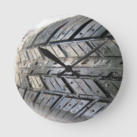 タイヤ ラウンド壁時計 (正面)