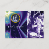 タイヤ,,車の自動車修理ガレージ,モノグラム 名刺 (裏面)