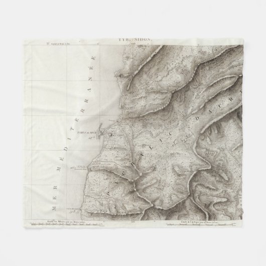 タイヤ、Sidon、イスラエル共和国 フリースブランケット (正面(横))