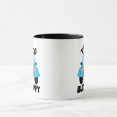 タイヤdが幸せな漫画おもしろい車のパン マグカップ (中央)