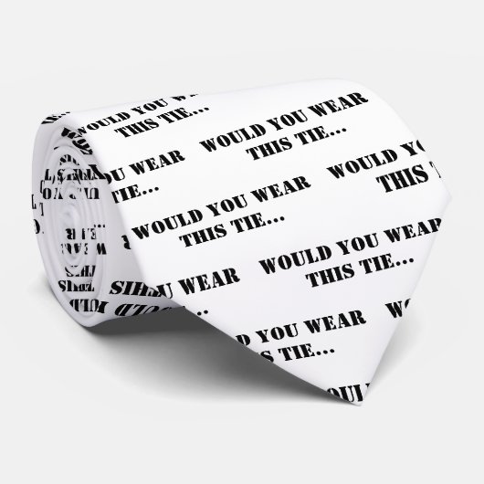 タイユーモアのある白黒新聞タイポグラフィ ネクタイ (ロール)