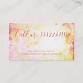 タイヨガマッサージリラックス体トロピカルカラー 名刺 (裏面)