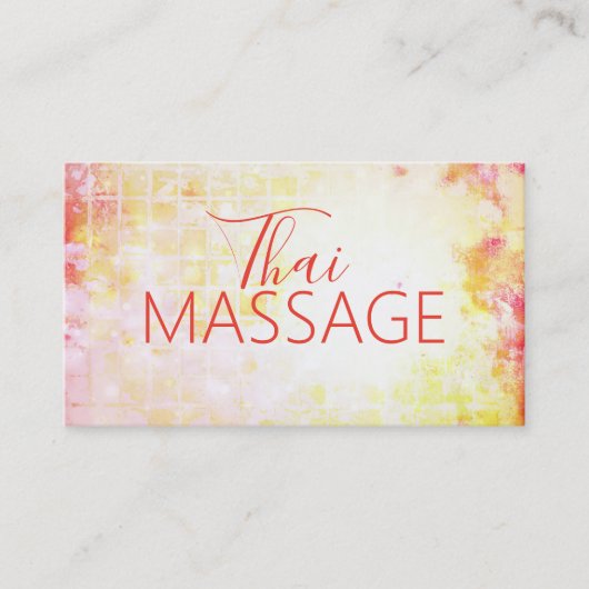 タイヨガマッサージリラックス体トロピカルカラー 名刺 (正面)