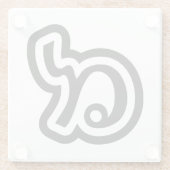 タイラッキーNumber 9 / 9 / ๙ (Gao/Kao)タイ ガラスコースター (裏面)