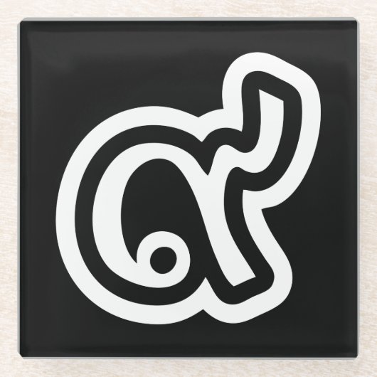 タイラッキーNumber 9 / 9 / ๙ (Gao/Kao)タイ ガラスコースター (正面)