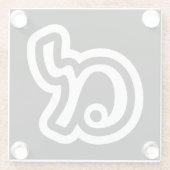 タイラッキーNumber 9 / 9 / ๙ (Gao/Kao)タイ ガラスコースター (裏面)