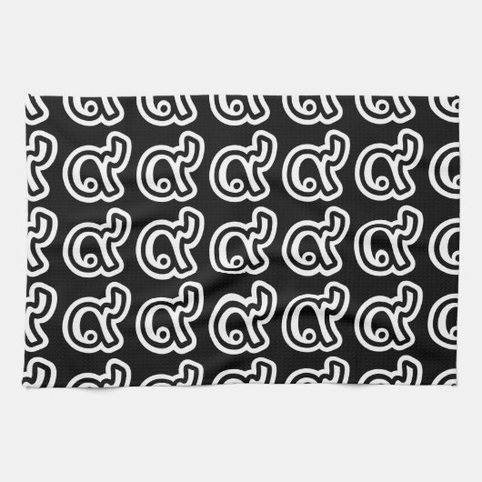 タイラッキーNumber 9 / 9 / ๙ (Gao/Kao)タイ キッチンタオル (横)