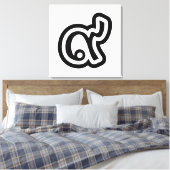 タイラッキーNumber 9 / 9 / ๙ (Gao/Kao)タイ キャンバスプリント (インサイチュ (寝室))