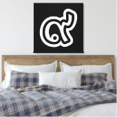 タイラッキーNumber 9 / 9 / ๙ (Gao/Kao)タイ キャンバスプリント (インサイチュ (寝室))