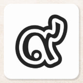 タイラッキーNumber 9 / 9 / ๙ (Gao/Kao)タイ スクエアペーパーコースター (正面)