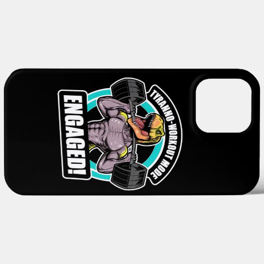 タイラノ-トレーニングモード起動! Tレックス ワークアウト フィットネス Case-Mate iPhoneケース (裏面 (横))