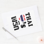 タイラブフリク(チリ) ❤タイ料理 長方形シール (封筒)