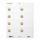 タイラベル付きフクロウ ラベル (フルシート)