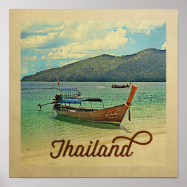 タイラポスターヴィンテージ旅行タイボート ポスター