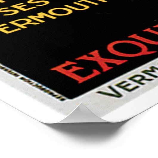 タイランアペリティフヴィンテージドリンク広告アート ポスター (角)