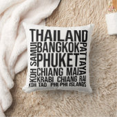 タイランドシティズワードアート – バンコク旅行 クッション (ブランケット)