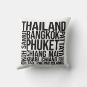 タイランドシティズワードアート – バンコク旅行 クッション (裏面)
