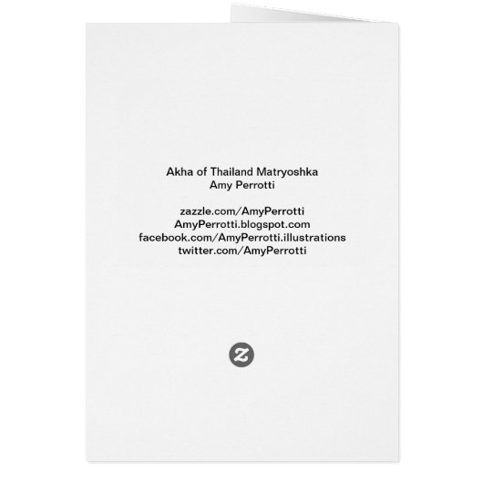 タイランドマトリヨスカカードのアクハ (裏面)