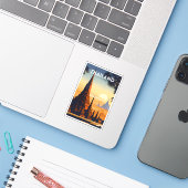 タイランドヴィンテージ旅行ポスター シール (ノートパソコンとiPhone)