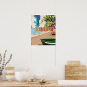 タイランドヴィンテージ旅行ポスター ポスター (キッチン)