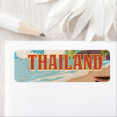 タイランドヴィンテージ旅行ポスター ラベル (インサイチュ)