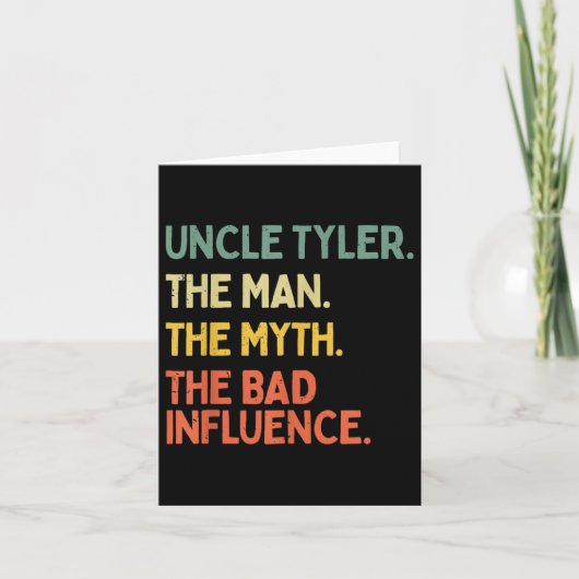 タイラーおじさんの名言 伝説の男 悪い影響の神 カード (正面)